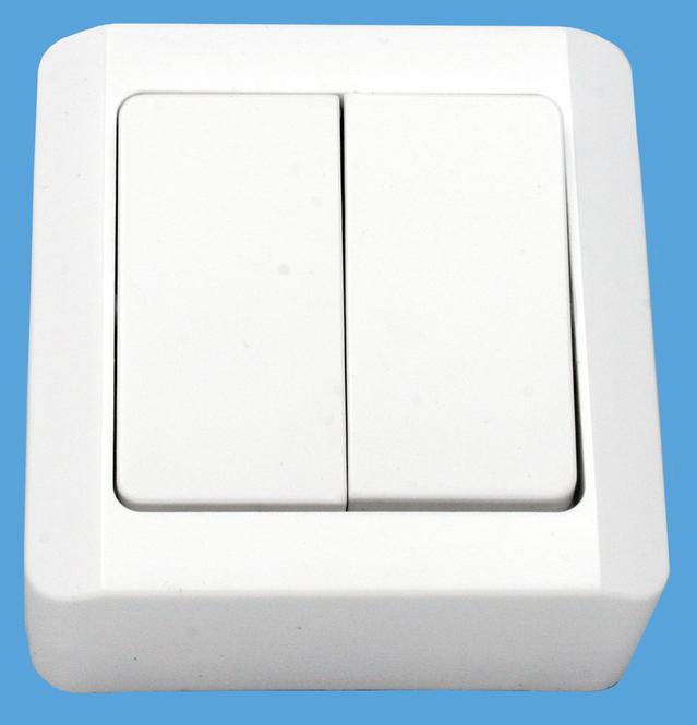 VALOKYTKIN 5-KRUUNU VALKOINEN PINTA-ASENNETTAVA - Pistorasiat, haaroittimet ja kytkimet - 6416013120057 - 1