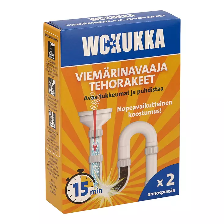 WC-kukka 2x60g viemärinavaaja tehorakeet - WC-puhdistusaineet - 6412203102667 - 1