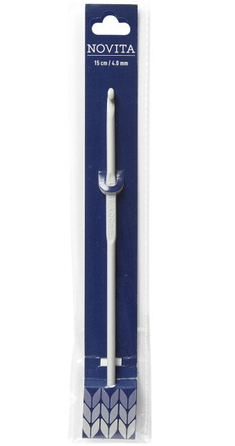 VIRKKUUKOUKKU 15cm 4,00mm Novita alumiini virkkuukoukku - Virkkuukoukut - 6412619674017 - 1