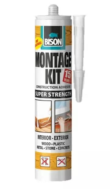 ASENNUSLIIMA BISON Montage Kit Super Strenght 370 g - Muut liimat ja tiivisteet - 8710439063218 - 1