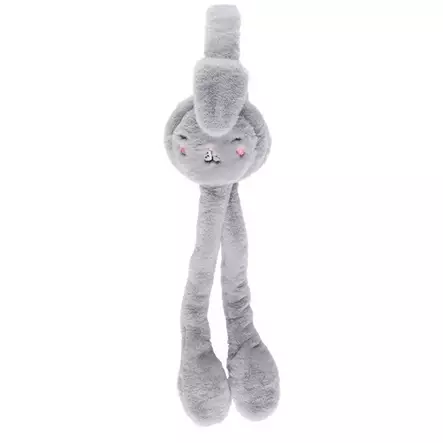 Korvalaput Pitkät Happy harmaa - Talvipäähineet - 6410416307558 - 1