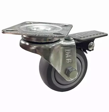 Kalustepyörä jarrulla 100 mm kääntyvä - Kalustepyörät - 6438168104768 - 1