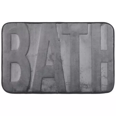 Kylpyhuonematto BATH 50x80cm harmaa - Kylpyhuonematot - 6410416406848 - 1