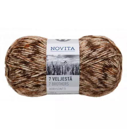 NOVITA 7veljestä HORISONTTI 100G LANKA Useita eri värejä - Sukkalangat - 6412611998043 - 1