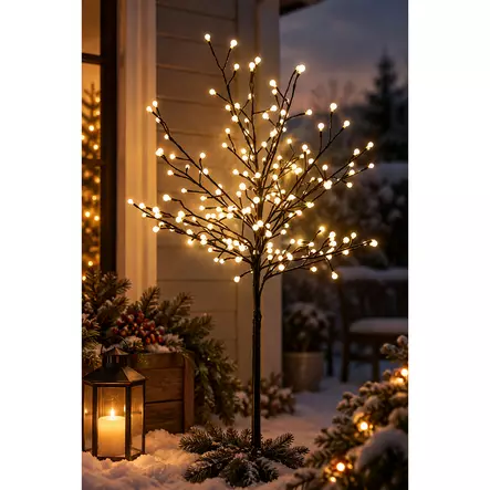 Led-Valopuu ruskea 150cm 200l - Valopuut - 6438159210478 - 1