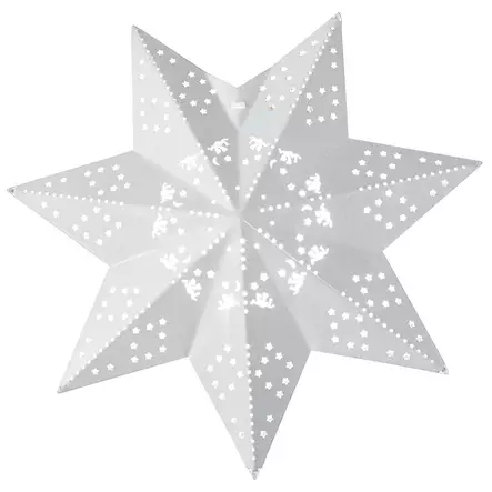 METALLINEN JOULUTÄHTI 30CM AIRAM LEENA LED VALKOINEN - Ikkunan valokoristeet - 6435200213198 - 2