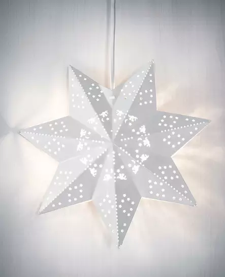 METALLINEN JOULUTÄHTI 30CM AIRAM LEENA LED VALKOINEN - Ikkunan valokoristeet - 6435200213198 - 1