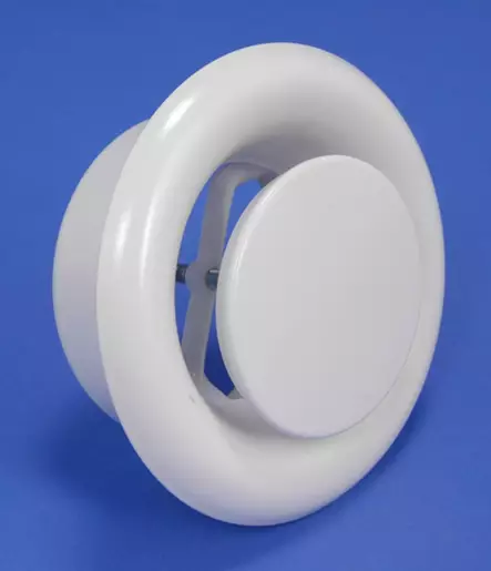 Poistoilmaventtiili 100mm valkoinen - Tuloilma- ja poistoilmaventtiilit - 4750492000588 - 1