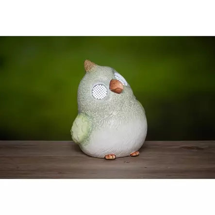 Puutarhapatsas Lintu solar LED silmillä 23cm - Pihapatsaat ja veistokset - 6410416457598 - 1