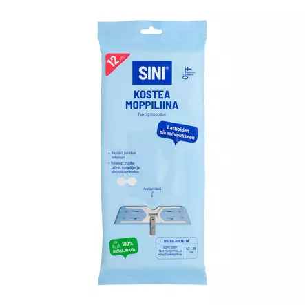MOPPILIINA KOSTEA 12KPL SINI - Lattiamopit ja vaihto-osat - 6423800037498 - 1
