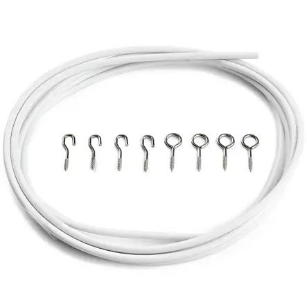 VERHOVAIJERI 1841-5 2m Valkoinen teräs HABO - Verhotangot ja verhotarvikkeet - 7318750184158 - 1