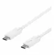 DELTACO USB-C-kaapeli, 5 Gbit/s, 5 A, 2 m, valkoinen - Laturit, kaapelit ja varavirtalähteet - 7333048044358 - 1