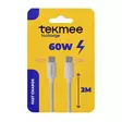 TEKMEE latausjohto 2M 60W USB-C - Laturit, kaapelit ja varavirtalähteet - 3661075409098 - 1