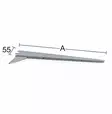 U-KANNATIN 45CM HOPEA - Hyllynkannattimet ja seinäkiskot - 6420614027608 - 1
