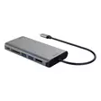 USB-C-telakointiasema, HDMI/DP/RJ45/2xUSB-A/SD PD 3.0, harmaa - Audio- ja videokaapelit - 7333048047458 - 2