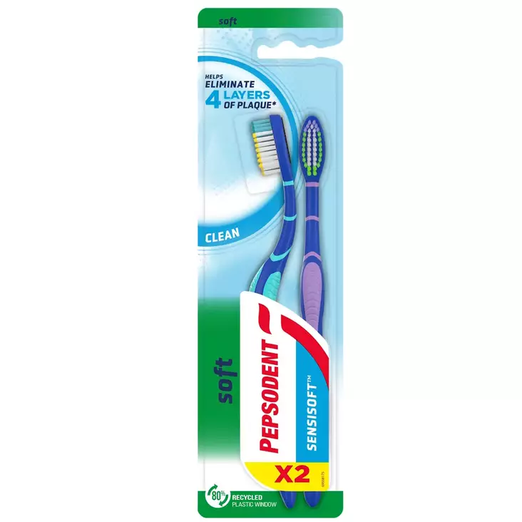 2 kpl hammasharja Pepsodent Clean Soft - Hammasharjat - 8720181270468 - 1