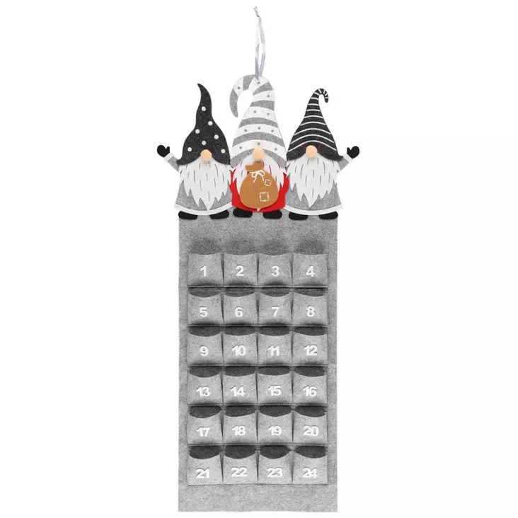 Seinäkalenteri Tontut 87 cm - Joulukoristetekstiilit - 6410416308418 - 1