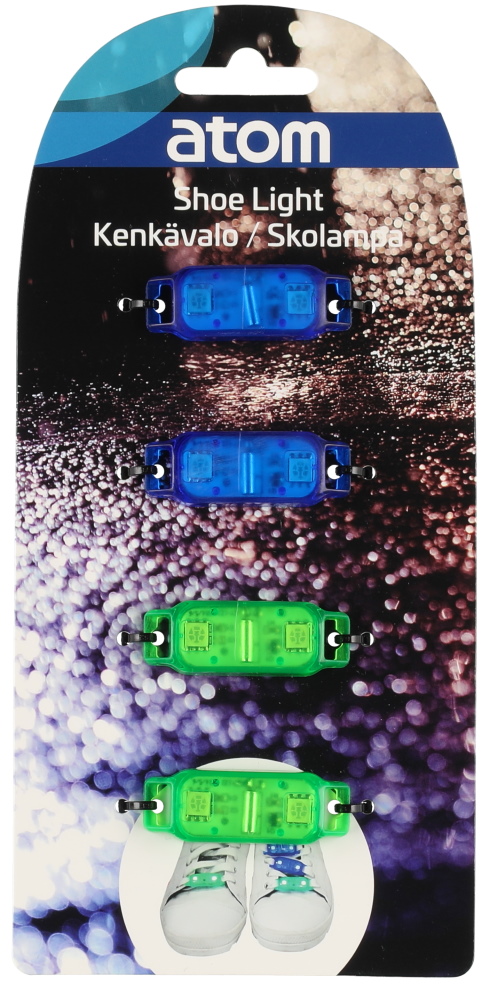 Atom Kenkävalo 4kpl vihreä/sininen - Työkengät - 6410413346628 - 1