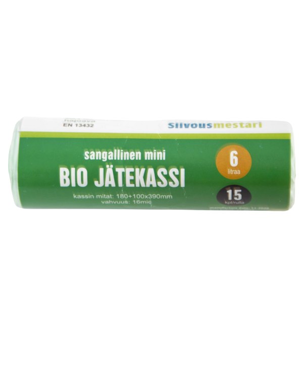 bioj=C3=A4tepussit 6l 15kpl sangoilla - Biojätepussit - 6438159995818 - 1