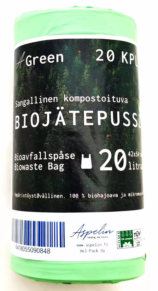 BIOJÄTE SANKA 20L 20KPL/RLL - Biojätepussit - 6418055090848 - 1