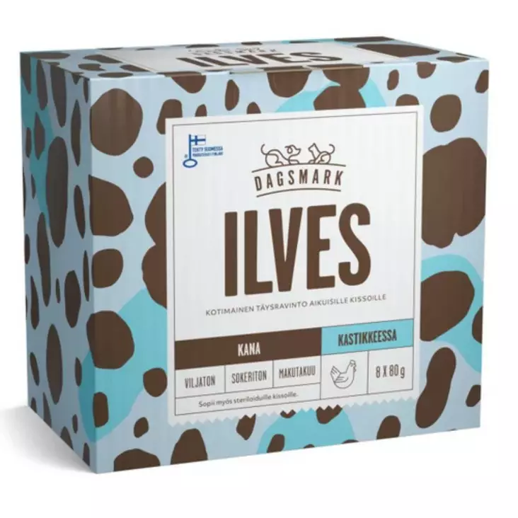 Dagsmark Ilves 8x80G Kastikkeessa - Kissanruoat ja herkut - 6430066383368 - 1