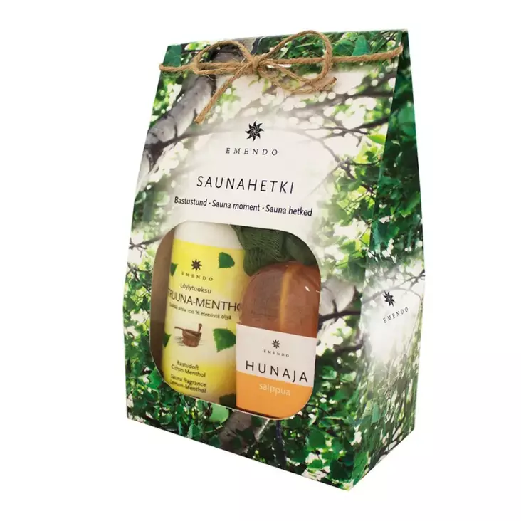 Emendo saunahetki löylytuoksu + narusaippua + pesukukka - Sauna- ja löylytuoksut - 6417892041938 - 1