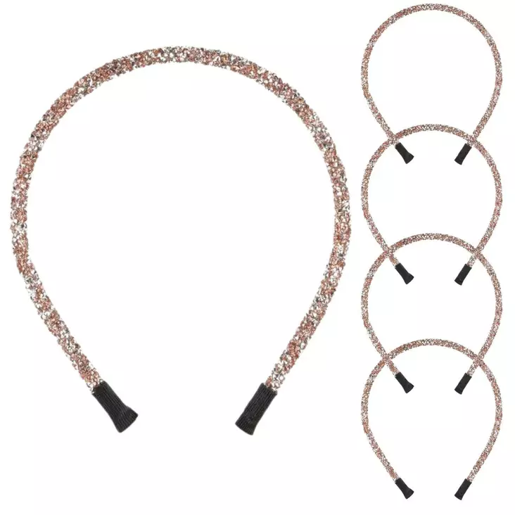 Hiuspanta Mineas glitter ruusukulta 5kpl/pkt - Hiuskorut, pinnit ja pompulat - 836678 - 1