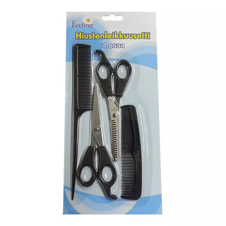 HIUSTENLEIKKUUSETTI 4-osaa - Hiuskorut, pinnit ja pompulat - 6438159152068 - 1