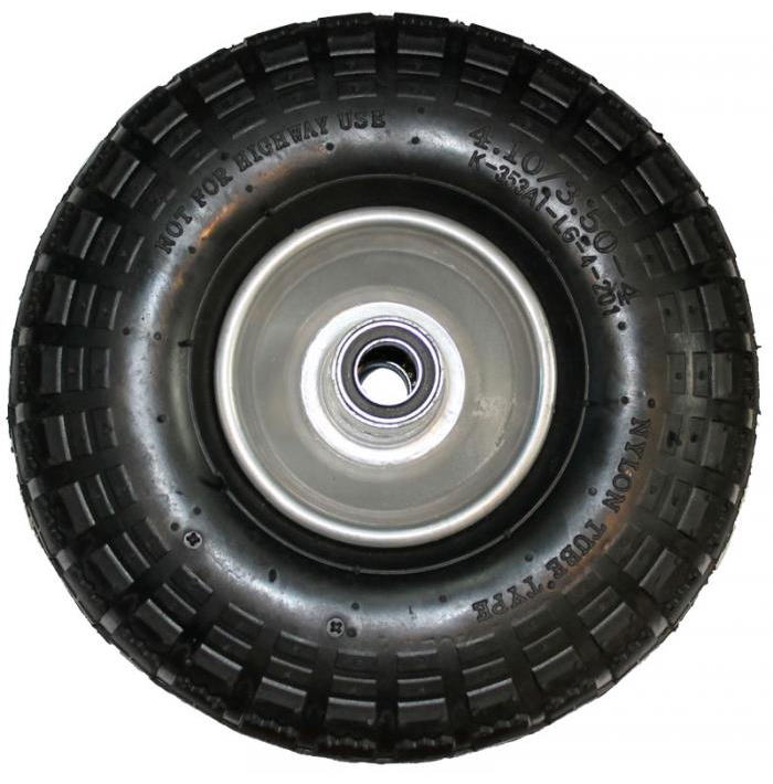 Ilmakumipyörä 3,50-4 metallivanne akseli 20mm - Kottikärryn renkaat - 6430013061028 - 1