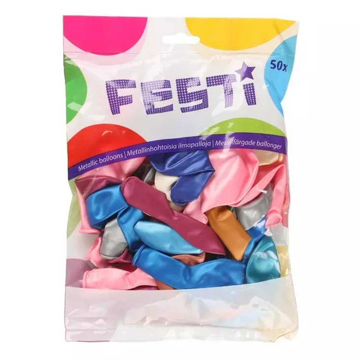 Ilmapallo metallinhohto 25cm 50kpl - Ilmapallot - 6410416344058 - 1