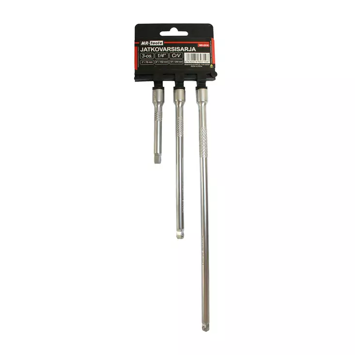 Jatkovarsisarja 1/4" 3-osainen CrV - Jatkovarret ja niveljatkot - 6430074697198 - 1