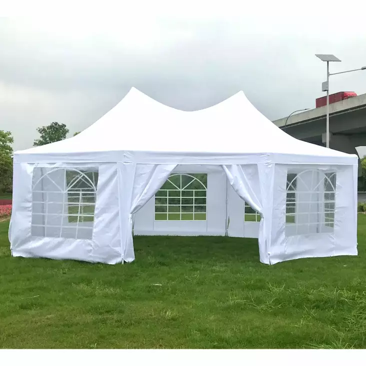 Juhlateltta 8-kulmainen 5,0 x 6,8m Green Land - Juhlateltat - 6438014354668 - 1