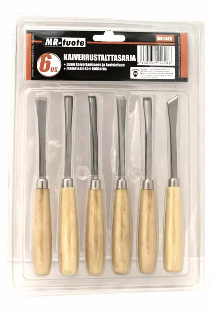 Kaiverrustaltta sarja 6-osainen - Puutaltat - 6430032152288 - 1