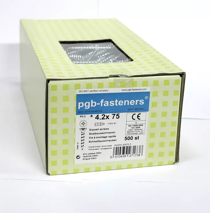 kipsilevyruuvi harvakierre pgb-fasteners harvakierteinen ruuvi - Ruuvit - 5410439271738 - 1