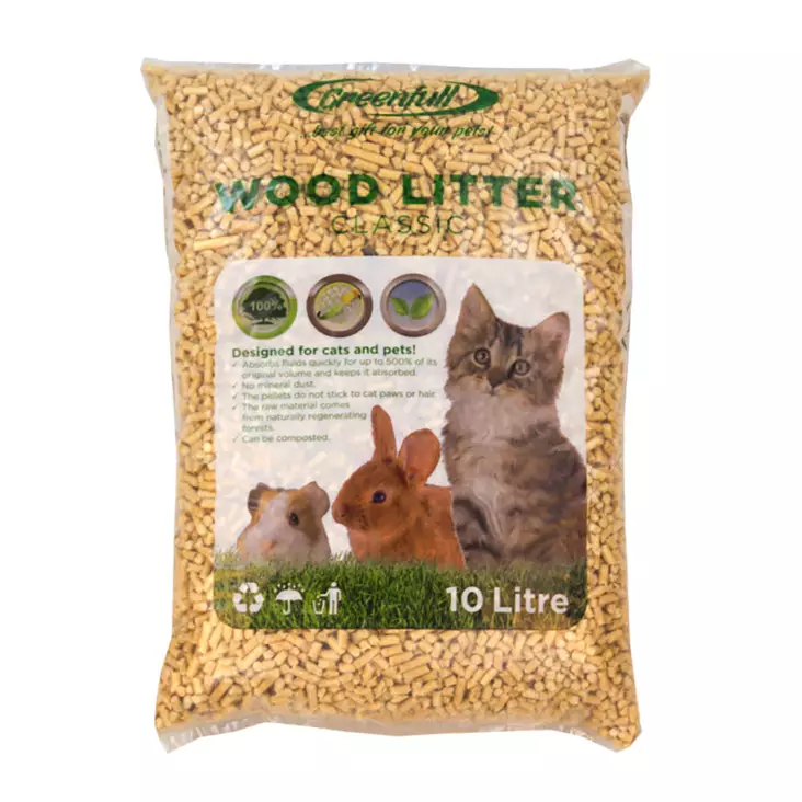 Puupohjainen pelletti kissanhiekka. - Kissanhiekat ja hiekkalaatikot - 4744038010308 - 1