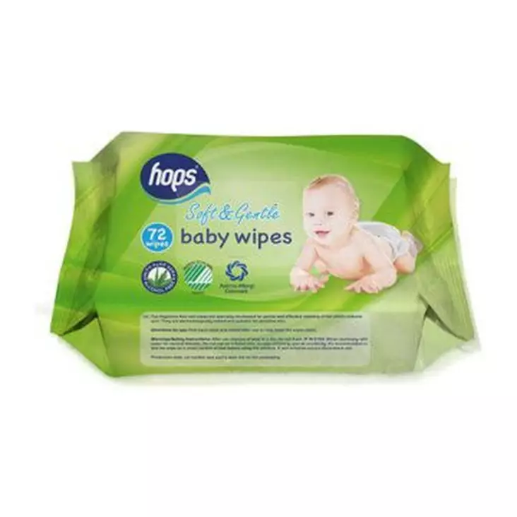 Hops Kosteuspyyhe Aloe Vera 72kpl - Vauvan hoito - 8690510115398 - 1