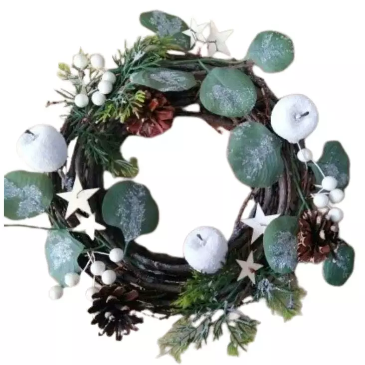 Kranssi Linnea 25cm Taiga - Joulukoristeet ja lumihiutalepallot - 6417783159018 - 1