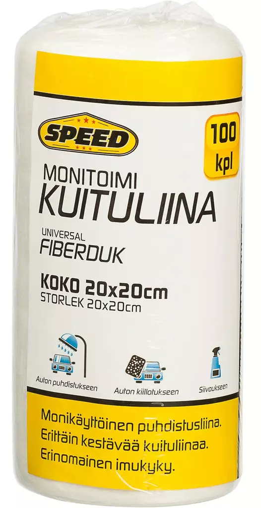 KUITULIINA 20X20CM 100KPL - Siivousliinat ja rätit - 6438168099408 - 1