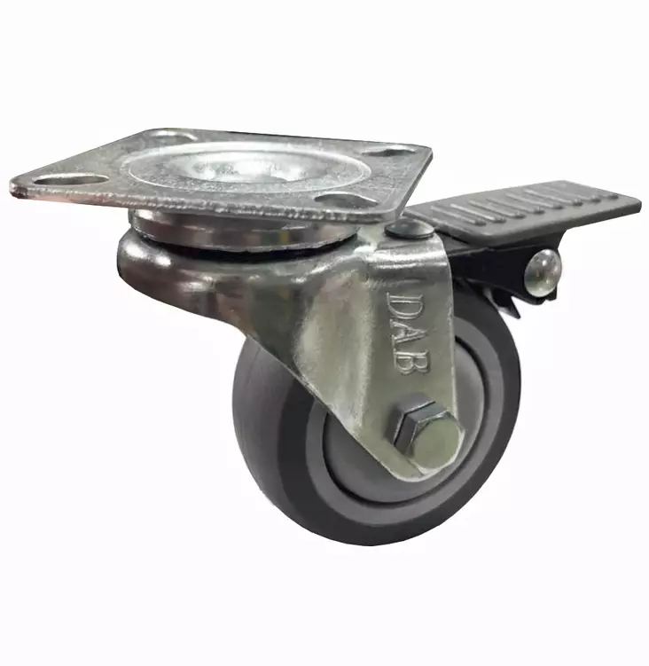 Kalustepyörä jarrulla 100 mm kääntyvä - Kalustepyörät - 6438168104768 - 1