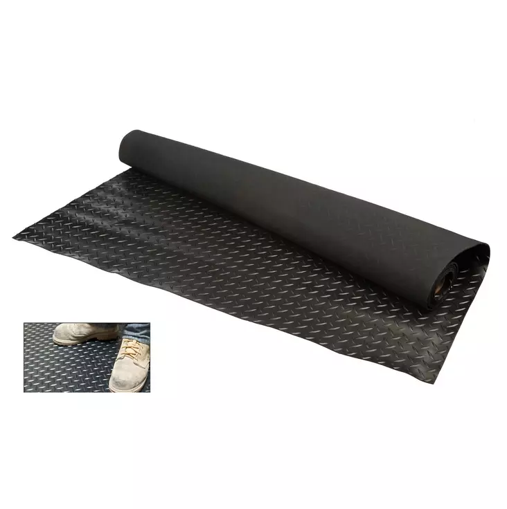 Kumimatto 1 x 2m salmiakkikuvio - Kumimatot ja kurakaukalot - 6438168086668 - 1