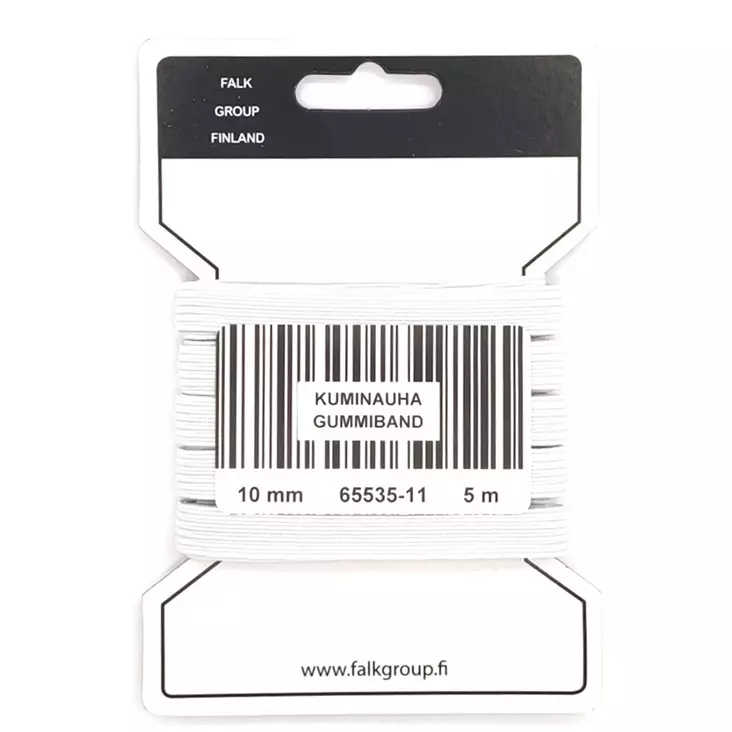 KUMINAUHA 10 MM VALKOINEN - Ompelulangat ja ompelutarvikkeet - 7316712125768 - 1