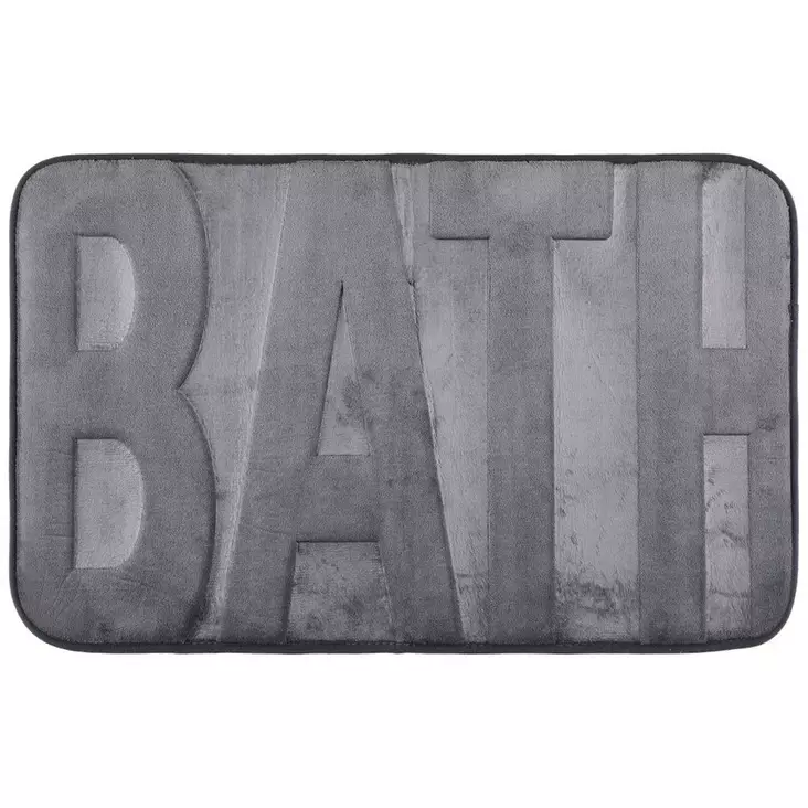 Kylpyhuonematto BATH 50x80cm harmaa - Kylpyhuonematot - 6410416406848 - 1