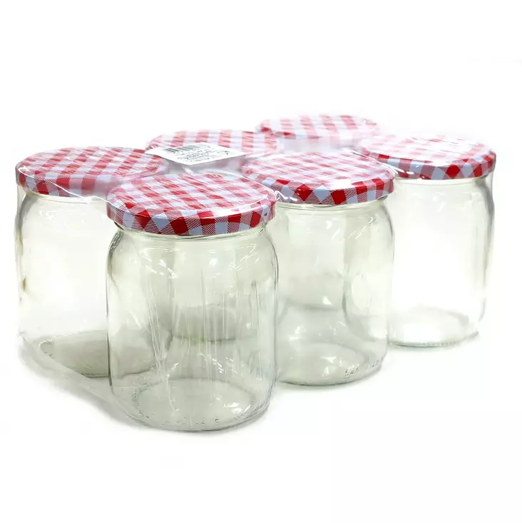 Lasipurkki 540ml 6kpl /pkt - Lasipullot, purkit ja säilöntä - 5901752501478 - 1