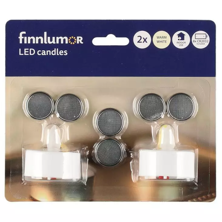 Led kynttilä 2kpl - LED-kynttilät - 6410411080678 - 1