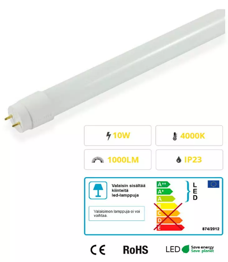 Led loisteputki 9W 60cm - Loisteputket - 6438168102368 - 1