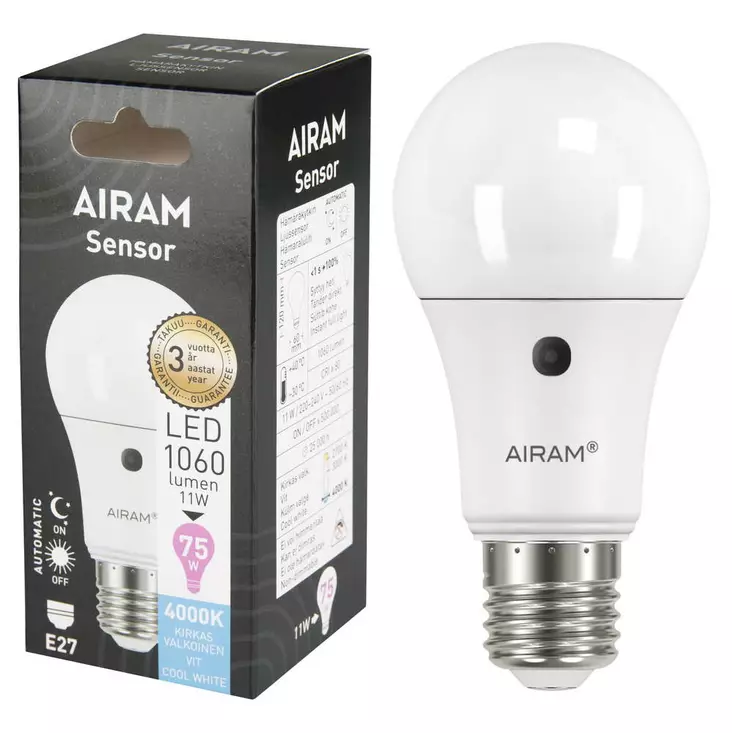 LED OP A60 11W/840 E27 SENSOR - Lamput E27 kanta - 6435200255488 - 1