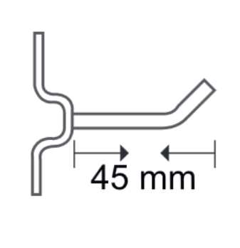 LYHYT KOUKKU 45mm 10KPL - Koukut, naulakot ja telineet - 6438168091518 - 1