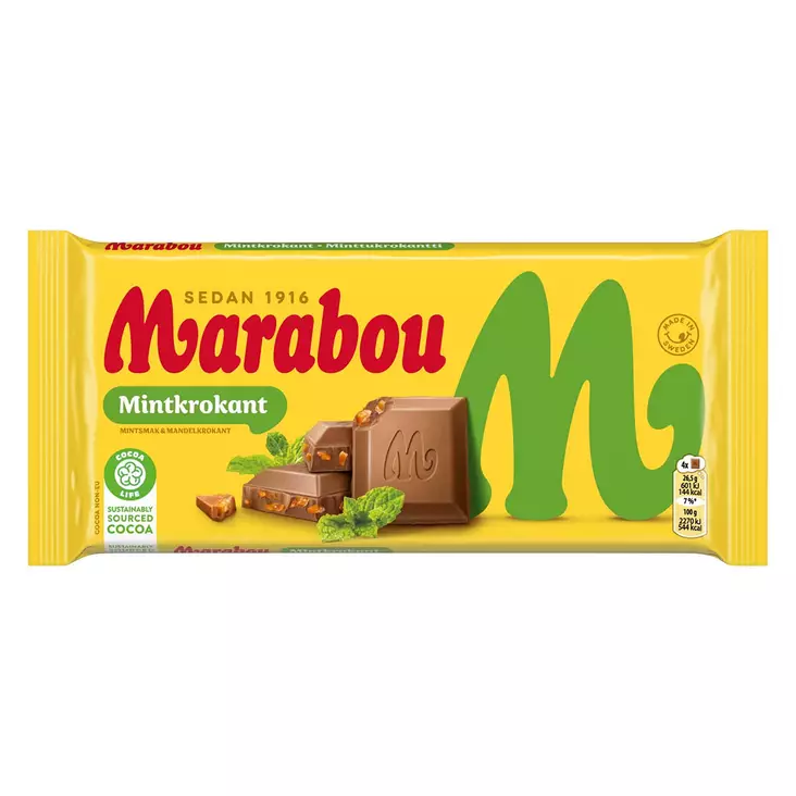 MARABOU MINTKROKANT SUKLAALEVY 200G - Suklaat - 7622201727758 - 1