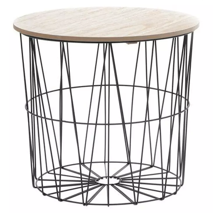 metallikori py=C3=B6re=C3=A4 puukansi 37x35 - Sisustuskorit ja puulaatikot - 6410412951038 - 1