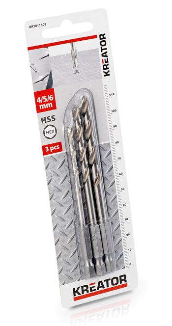 Metalliporanterä HEX 4-5-6 KREATOR - Metalliporanterät - 5400338045868 - 1